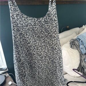 Old Navy Navy and White Floral Tank Dress short dress